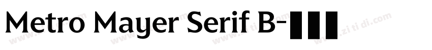 Metro Mayer Serif B字体转换
